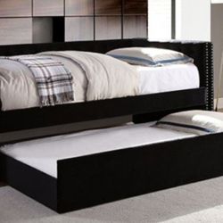 Brand New Black Twin Size Daybed w Trundle Bed 