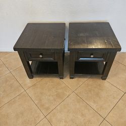 Night stands to dark brown with drawer