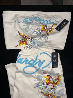 Ed Hardy Ivory Two-Piece Set with Tags