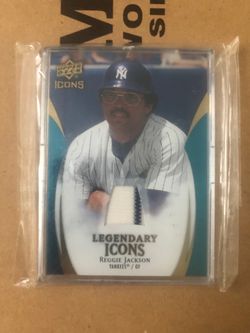 Reggie Jackson game worn patch card
