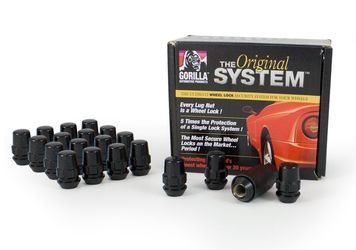 Gorilla Automotive 71633NBC the System Acorn Black Chrome Wheel Locks