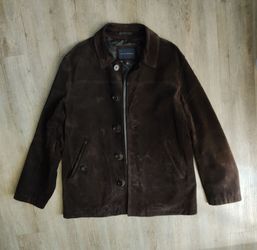 Banana Republic Brown Heavy Suede Jacket (Size: XL) For Sale