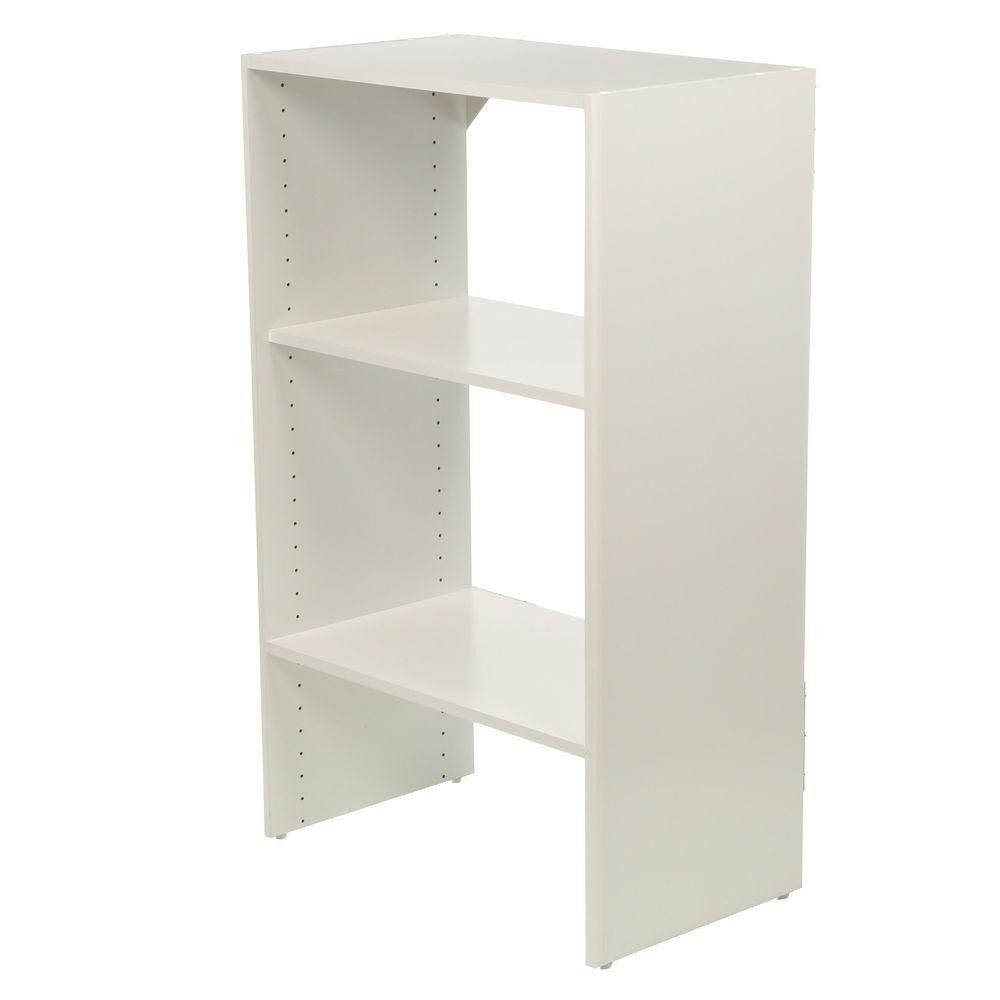 Selectives 14.5 in. x 41.5 in. x 25 in. 3-Shelf White Stackable Organizer