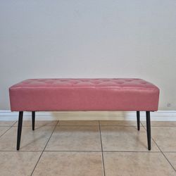 Upholstered Bench Patio Color: Pink 