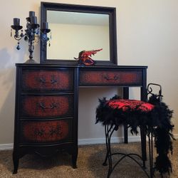 Hand Painted Vintage Vanity 