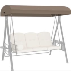 Porch Swing Canopy Replacement Top, Swing Chair Canopy Replacement For GT Porch Swing Model GCS00229C (Beige)