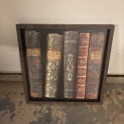 Vintage Books Shadow Box Wall Ar