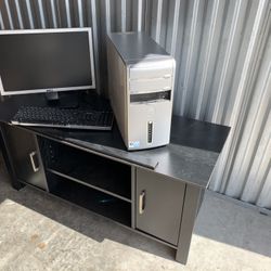 Computer $29 🎁🎈🎁 It Still Works Just It’s Old. Tv Stand $20,  Furniture, House And Office Furniture, Tv Stand Organizer, Black, Computer, Electric,
