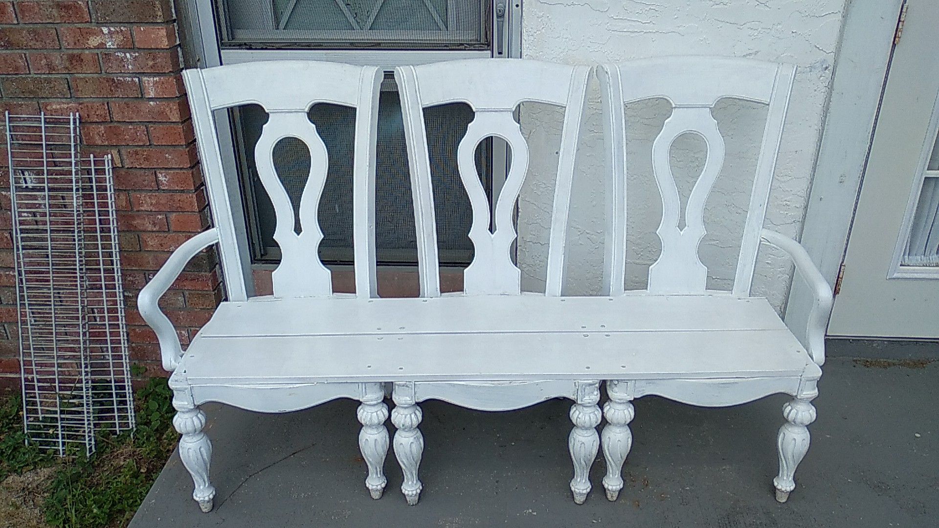 Rare three seat bench