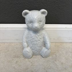 White Ceramic Teddy Bear Bank