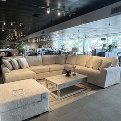 Ivory 4PC Chaise Sectional Couch