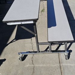 Mobile Convertible Bench Cafeteria Table 95.5 inch long 12 available price per pc indoor/outdoor 