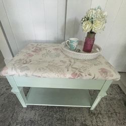 Wooden Upholstered Coffee Table/Ottoman