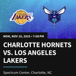 2 Lakers Vs Hornets Tickets