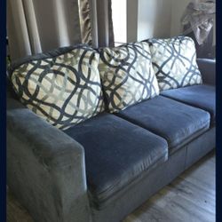 Sala 2 Piezas,buenas Condiciones,color Gris Azul..