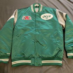 Jets Satin Jacket Mitchelle And Ness