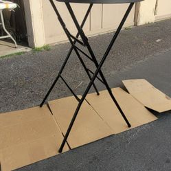 Round Black Plastic Top Indoor/Outdoor Commercial Grade Folding Bar Tables