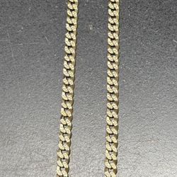 14K Gold 24” Cuban Link Chain Necklace 77grams 