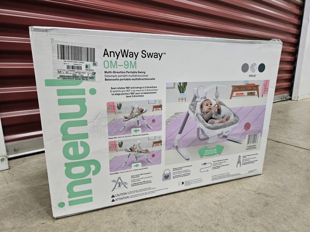 Ingenuity Anyway Sway Vibrating Portable Baby Swing