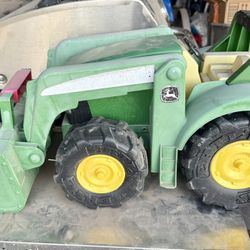 John Deere push front loader toy tractor