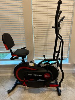Body Power Trio-Trainer 3 In 1 Elliptical Stationary And Recumbent Bike