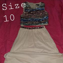 2pc Skirt/Top Outfit size 10 girls
