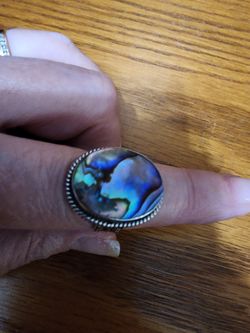Abalone ring .925