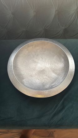 extra large silver color, metal bow 16 “ across