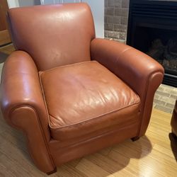 Leather Chair And Ottoman, JC Penney American Living Collection