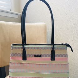 KATE SPADE NY Pastel Stripe Handbag Purse 