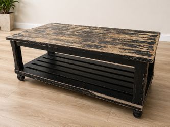 MOVING SALE! Distressed Wood Coffee Table