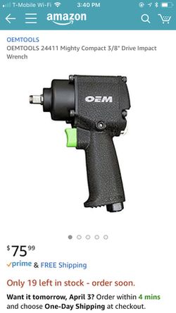 (New in box) OEM Tools Mighty Compact 3/8” impact wrench