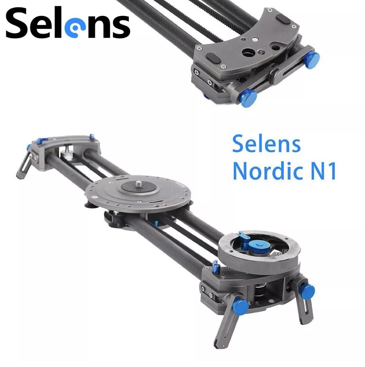 Selens 80cm 32" Nordic N1 Carbon Fiber Slider Aircraft Aluminum