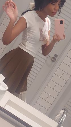 Brown Skater Skirt (Fall/Thanksgiving /stretchy)