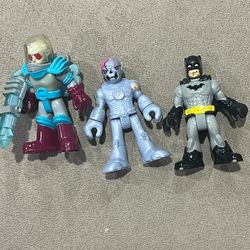 Imaginext lot of 3 DC Comics Batman & Cyborg & Mr Freeze w/ blaster