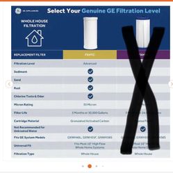 GE Whole house Filters