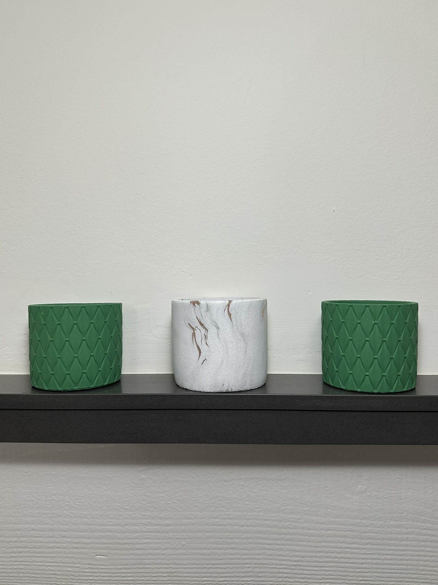 Green Marble Ceramic Pots