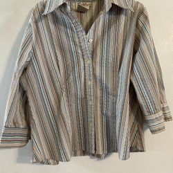 1177. Ladies Fred David Button Up Blouse Size Petite Medium  $3.00