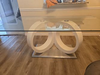 Glass dining table