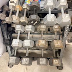Dumbbells And Rack