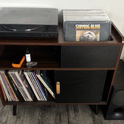 Record Player Sony Bluetooth with sound bar and  woofer Sony  stand 