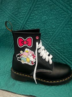 Dr. Martens x Sanrio Black Boots