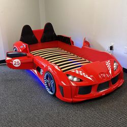 👉Treckstar Red Car Bed$10 Down Payment Financing and Delivery available