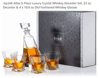 JoyJolt Decanter And Whiskey Glasses