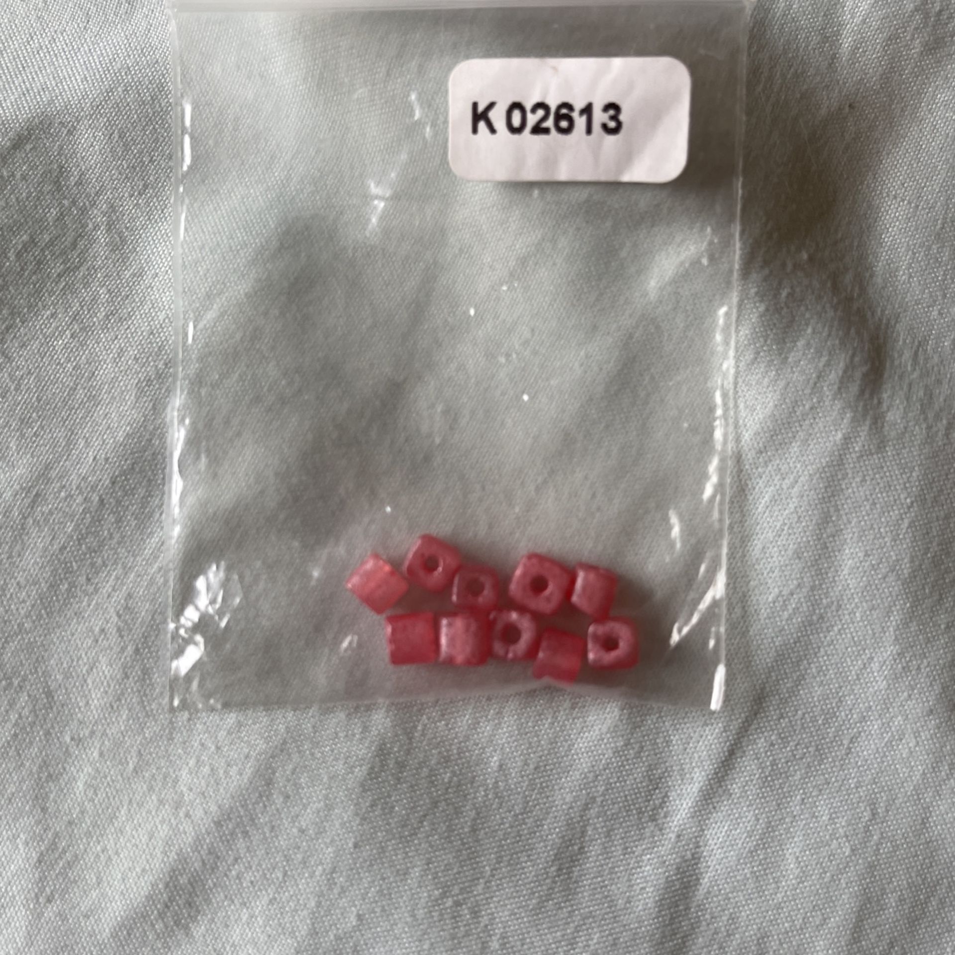 Precious Crystal Glass Square Pink Beads