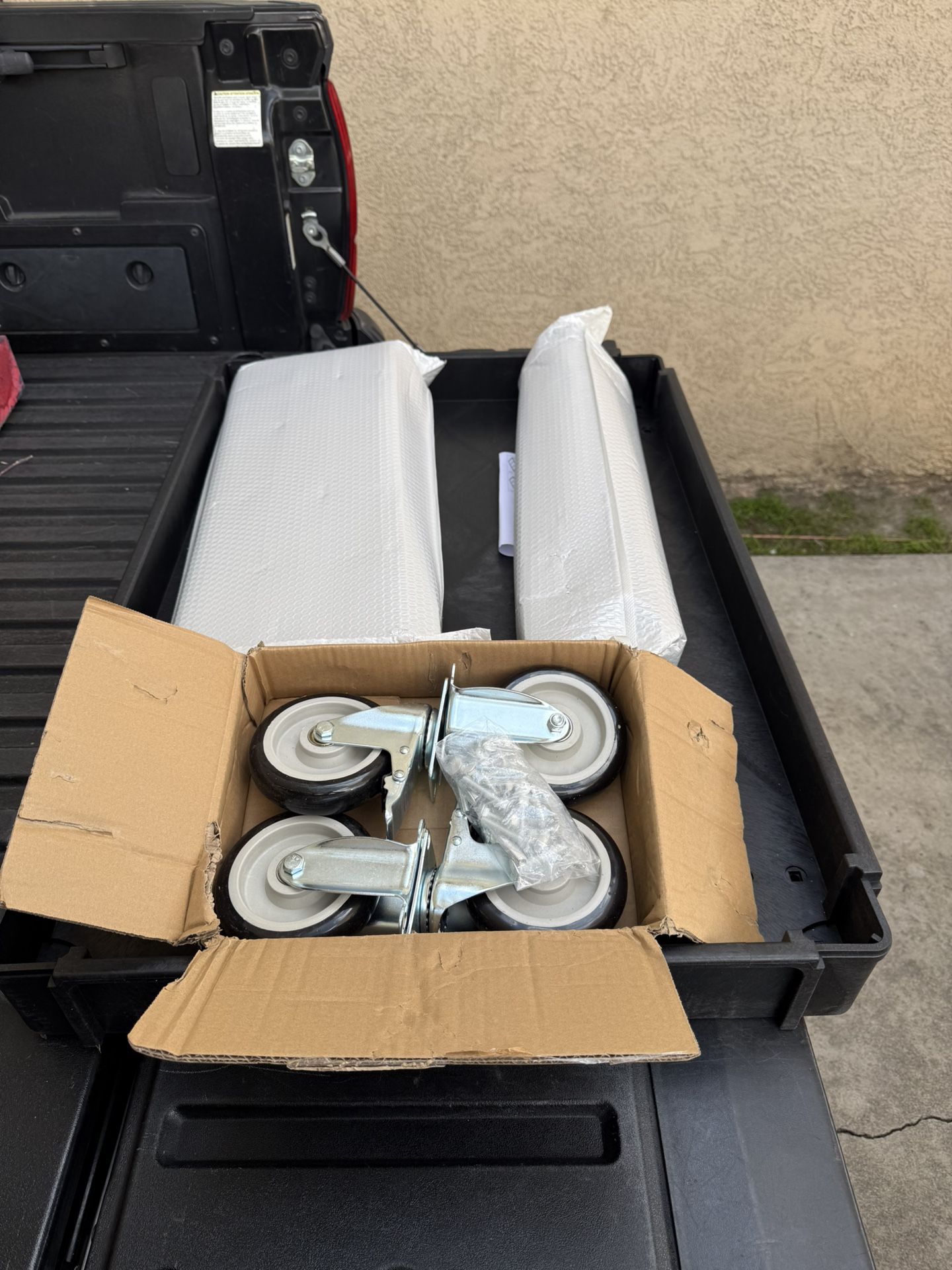 2-Tier Service Utility Cart, Flat Top, Handle & Locking Casters