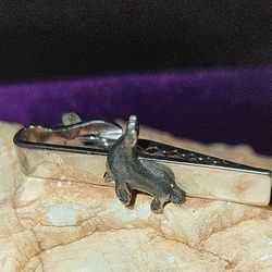 Swank Seal On Silver Tieclip 