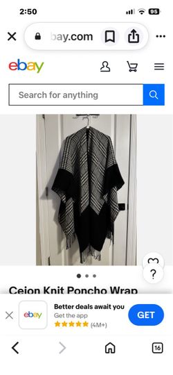 Poncho abierto reversible