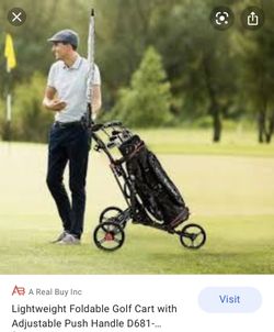 Foldable golf cart with bag