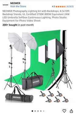 NEEWER Photography Lighting kit with Backdrops, 8.5x10ft Backdrop
